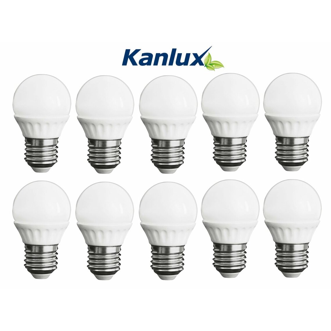 Kanlux - Pack de 10 Ampoules LED Ronde E27 5,0W 3000K Blanc Chaud Marque KANLUX - Ampoules LED