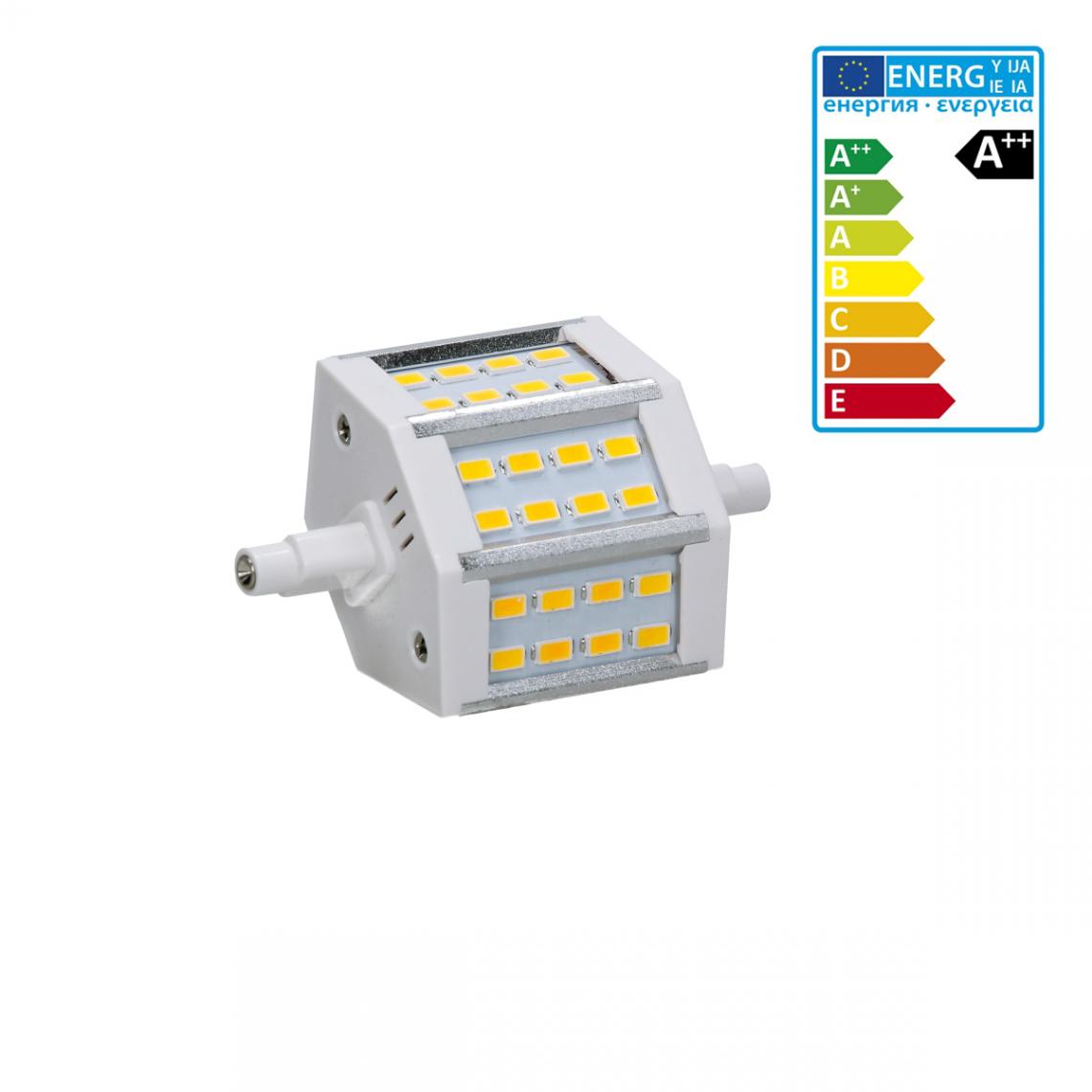 Ecd Germany - ECD Germany R7S Lampe LED 5W 78mm 360 lumens SMD 360 5730 AC 220-240 angle de faisceau 180 ° remplace pas réglable ampoule halogène 35W blanc froid - Tubes et néons