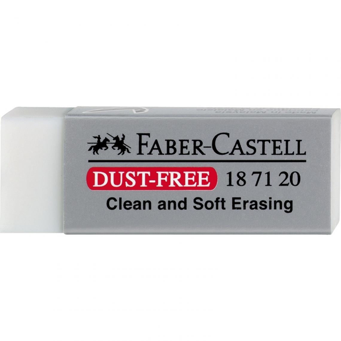 Faber-Castell - FABER-CASTELL Gomme en plastique DUST-FREE, blanc () - Outils et accessoires du peintre