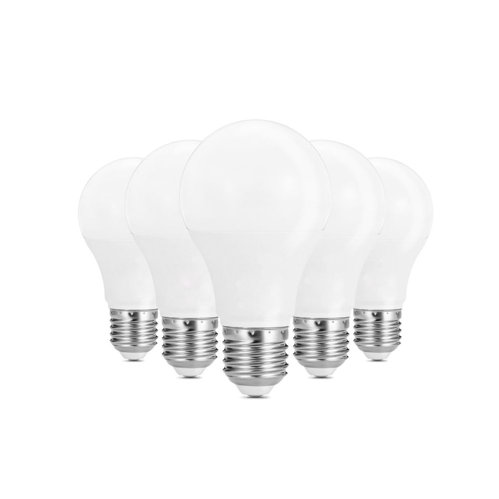 Wewoo - Ampoule LED 5 PCS 5W E26 / E27 12LEDs 2835SMD Maison Éclairage LED, CA 100-240V (Blanc Chaud) - Ampoules LED