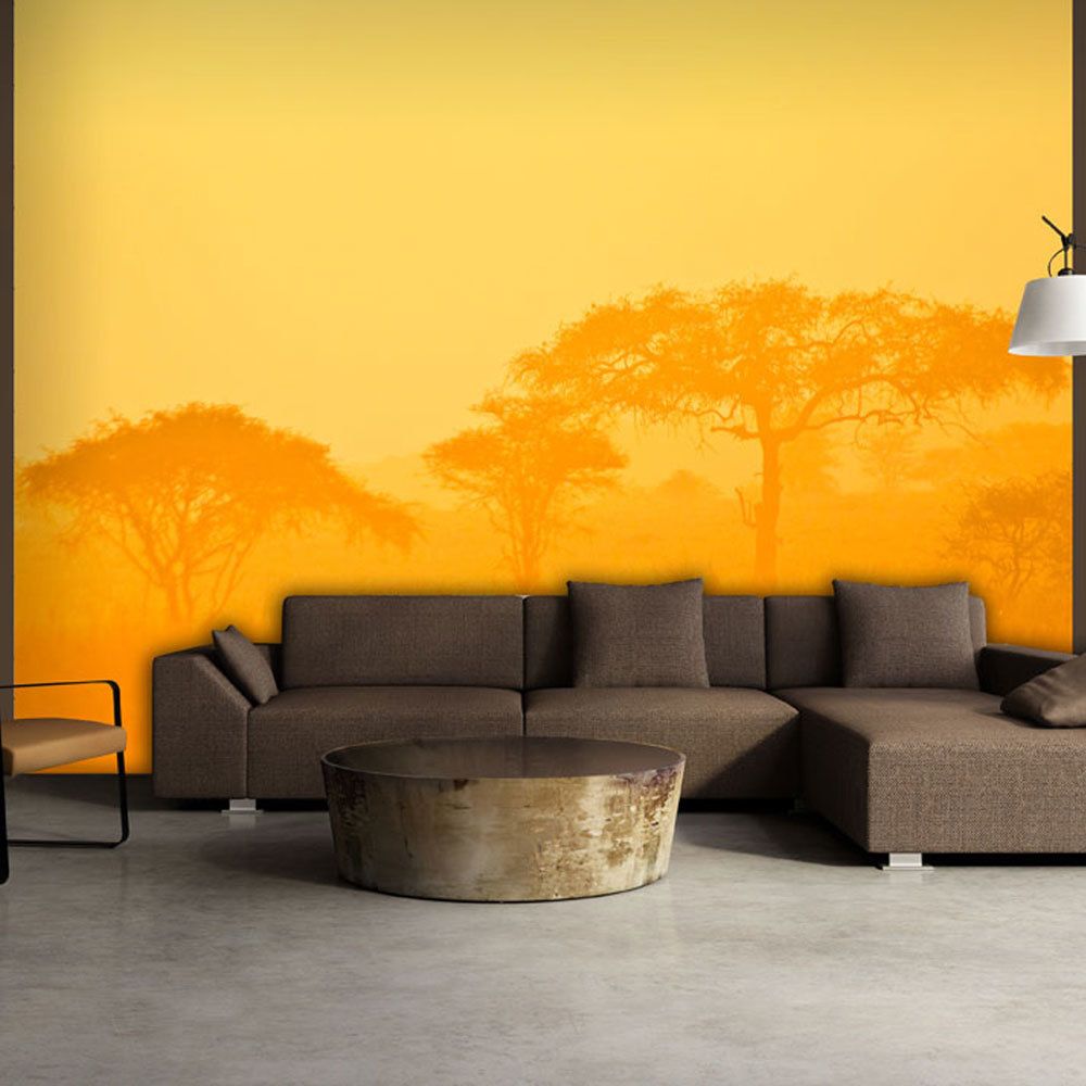 Bimago - Papier peint - Orange savanna - Décoration, image, art | Paysages | Afrique | - Papier peint