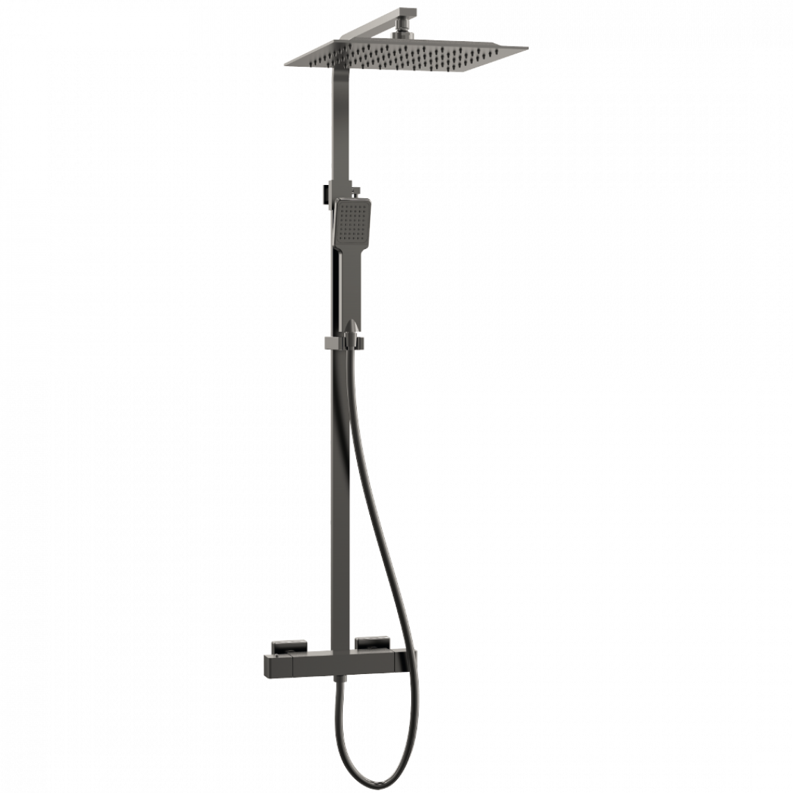 Essebagno - Quartos colonne de douche gun métal avec thermostatique 300 - Colonne de douche