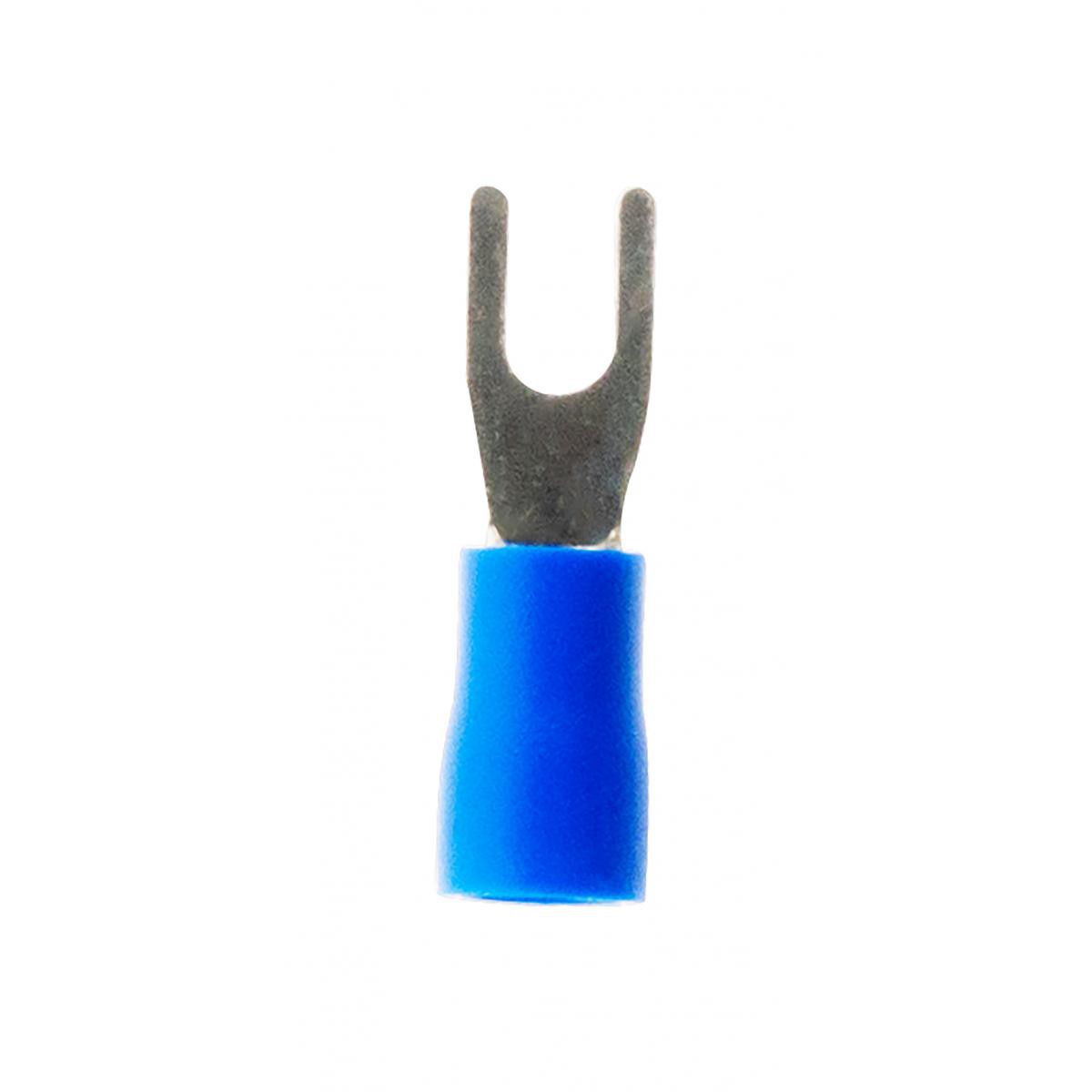 Zenitech - 10 cosses bleu fourches 3 mm - Zenitech - Accessoires de câblage