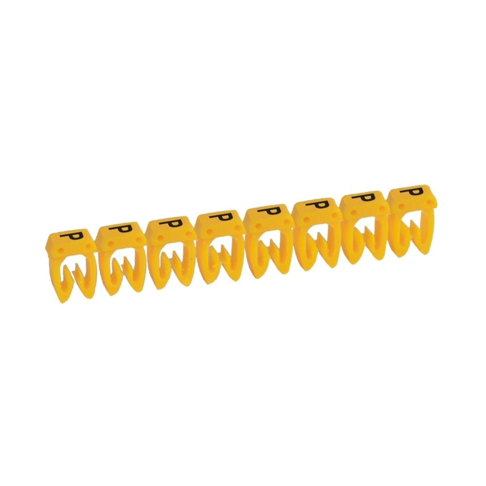 Legrand - repère pour fil de 0.5 à 1.5 mm2 - lettre p - couleur jaune - legrand cab 3 - Accessoires de câblage