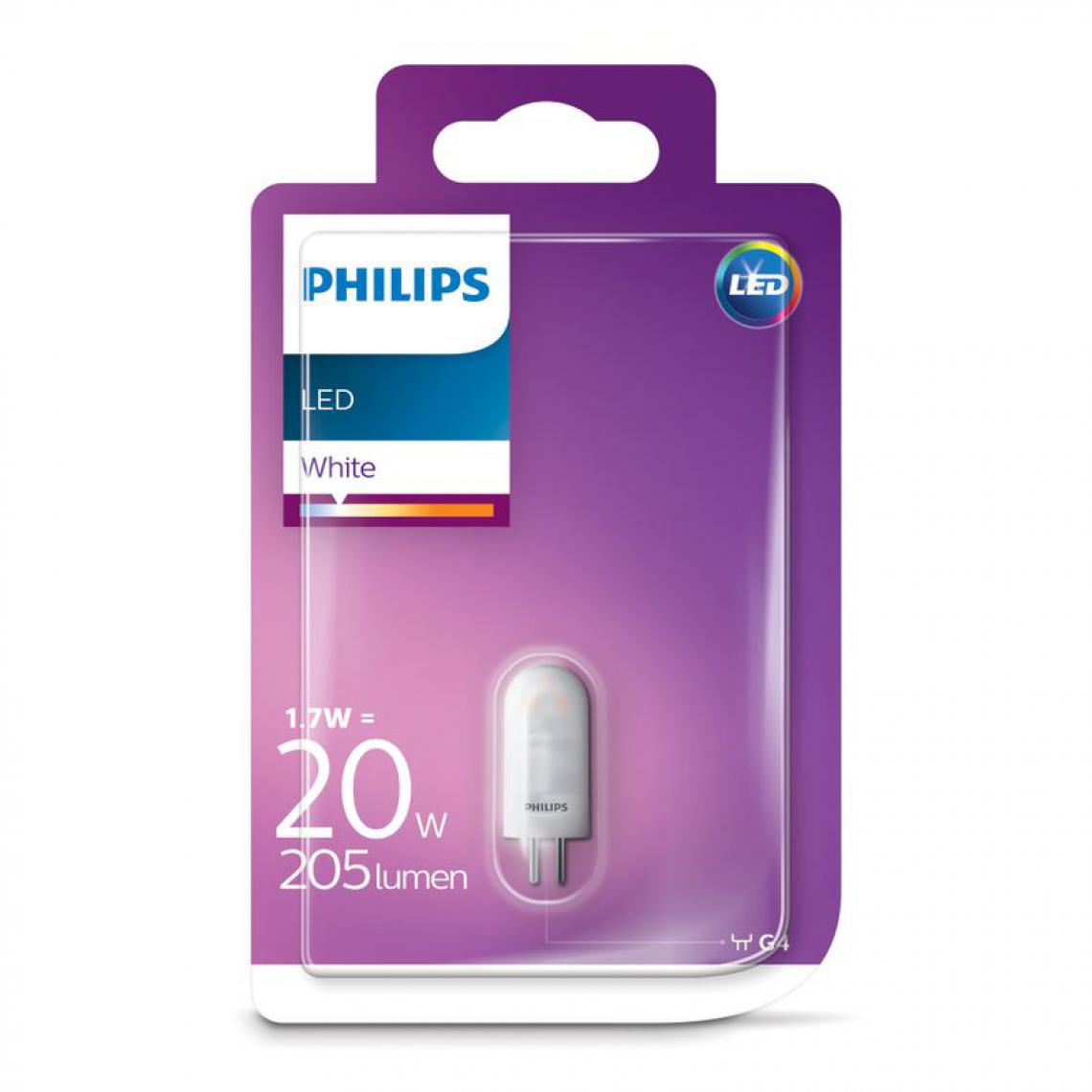 Philips - Ampoule LED 1,7W équiv 20W 205 lm G4 Blanc chaud - Ampoules LED