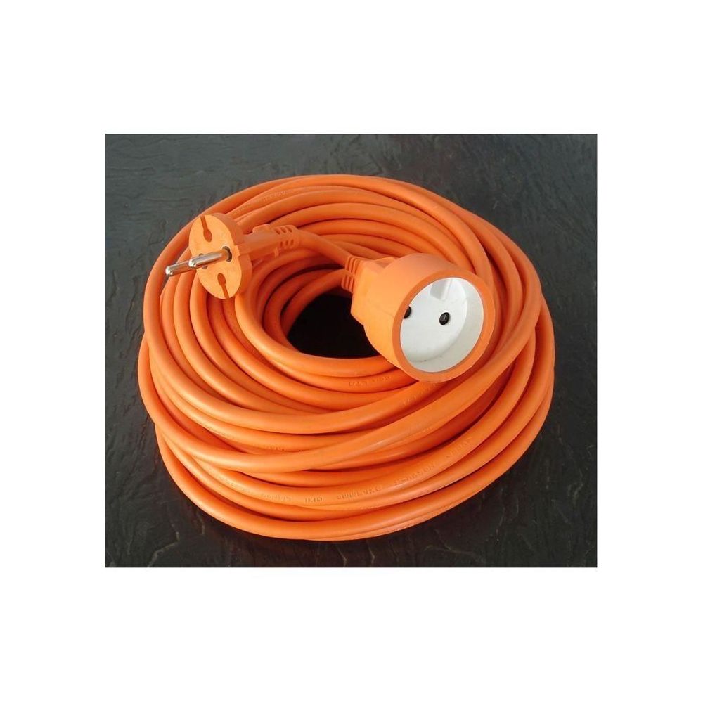 marque generique - RALLONGE Rallonge électrique de jardin câble HO5VVF 2 x 1.5 mm2 orange 25m - Rallonges domestiques