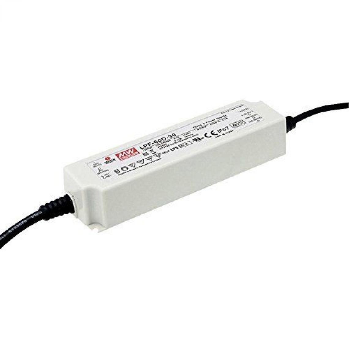 Inconnu - Driver LED Mean Well LPF-60D-24 40 W 24 V DC 2,5 A Tension fixe/courant constant - Convertisseurs