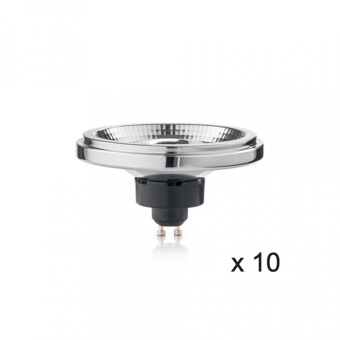 Ideal Lux - Ampoule (x10) 12W GU10 Transparent Noir D11 - Ampoules LED