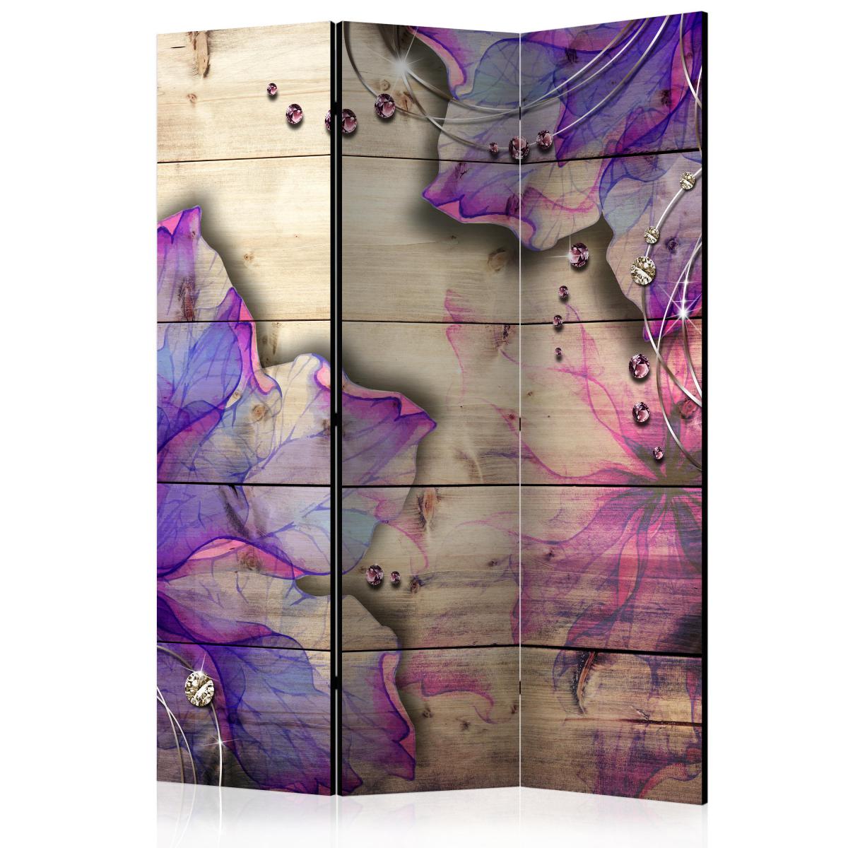 Bimago - Paravent 3 volets - Purple Memory [Room Dividers] - Décoration, image, art | 135x172 cm | - Cloisons