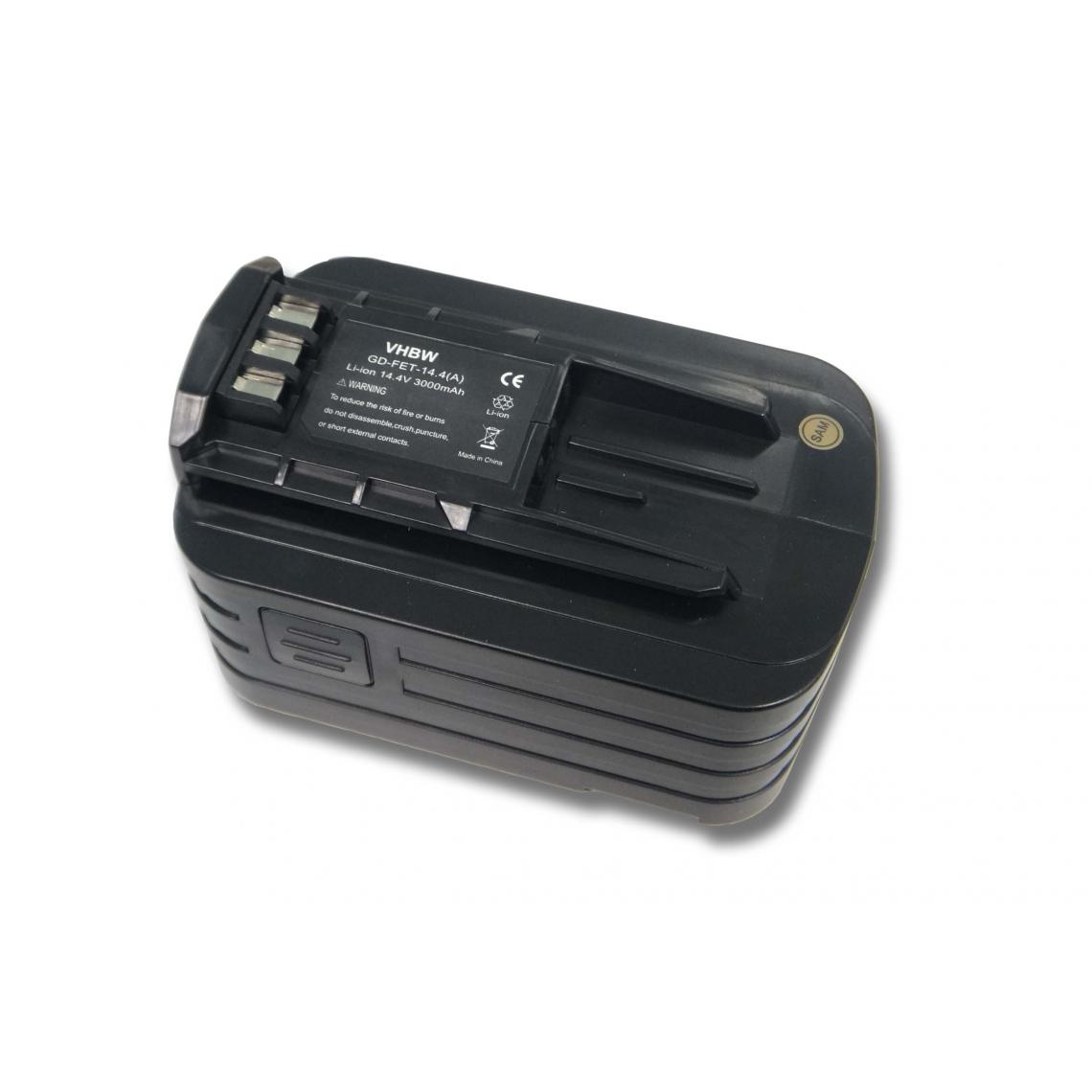 Vhbw - Batterie Ni-MH vhbw 3000mAh (14.4V) pour outils Festo Festool T15 Cordless Drill/Driver, T15+3, T18 Cordless Drill/Driver. Remplace: 494832 et autres - Accessoires vissage, perçage