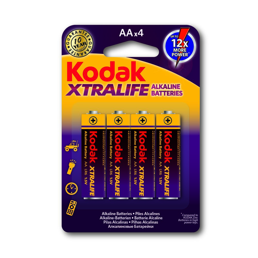 Kodak - KODAK - Piles - XTRALIFE Alcaline - AA / LR06 - pack de 4-- - Piles rechargeables