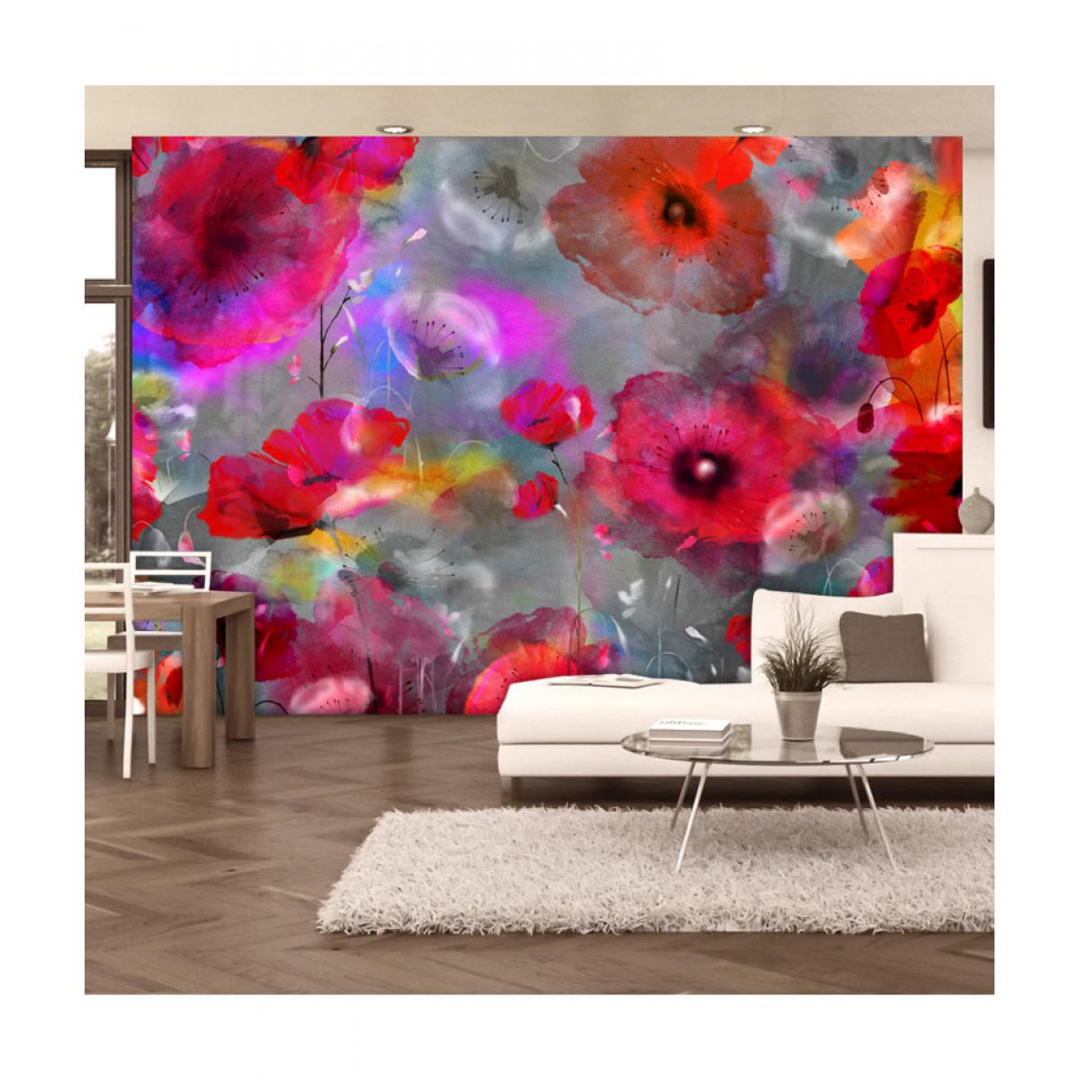 Artgeist - Papier peint - Painted Poppies 200x140 - Papier peint