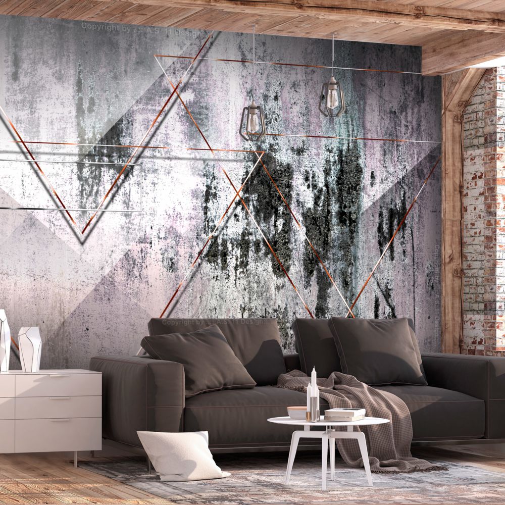 Bimago - Papier peint - Geometric Wall - Décoration, image, art | Fonds et Dessins | Géométrique | - Papier peint