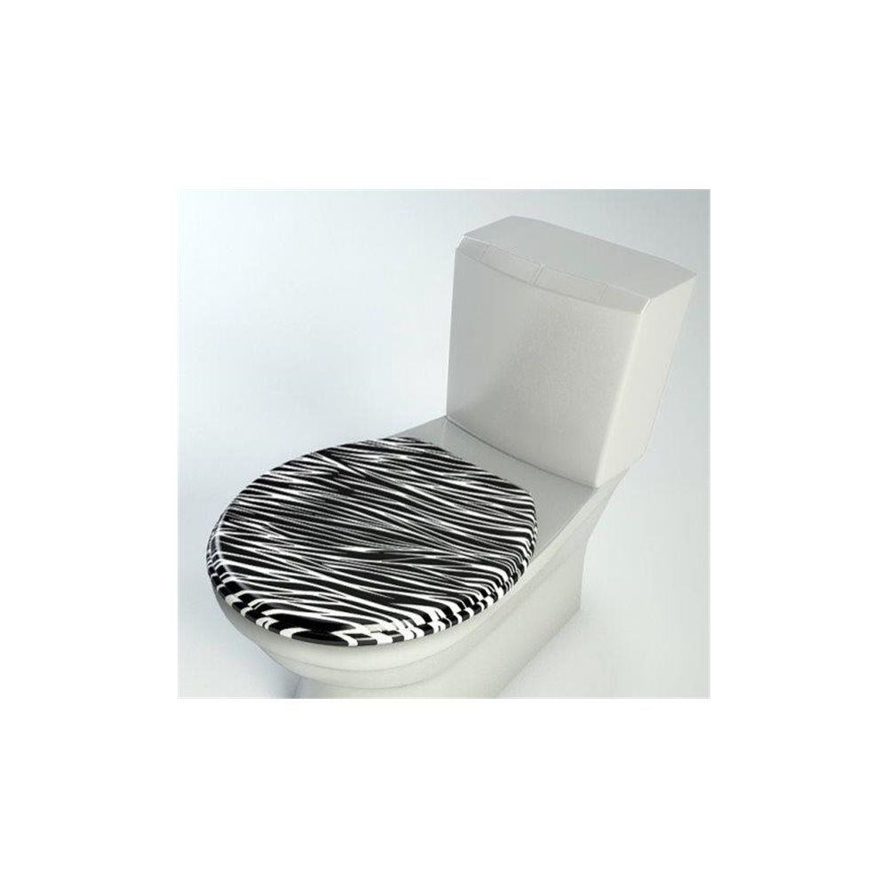 marque generique - Abattant de toilette en bois compresse MDF ralentisseur Double frein chute WC Charnières metal - Abattant WC