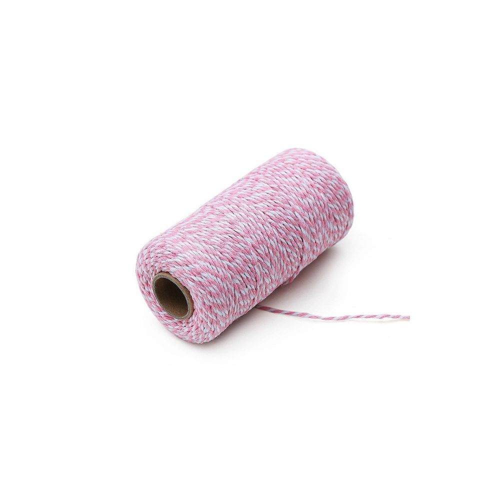 Wewoo - Fil de coton bicolore fait à la main bricolage cordon cadeau boîte d'emballage corde 2 mm d'épaisseur 100 m / rouleau 07 - Corde et sangle
