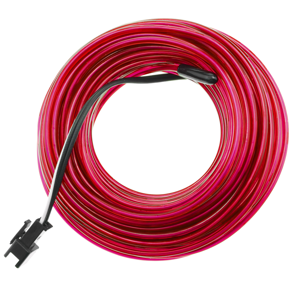 Bematik - Rose fil électroluminescent 2.3mm bobine 10m connecté à 220VAC - Fils et câbles électriques