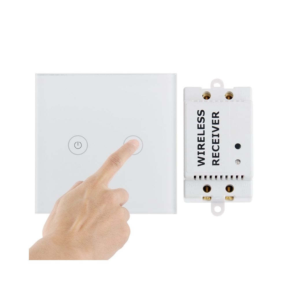 Wewoo - Interrupteur tactile à distance, 2 blanc canaux, spectre: 433.92MHz, distance de télécommande: 30m - Interrupteurs et prises en saillie