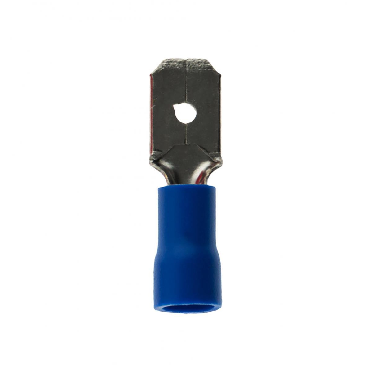Zenitech - 10 cosses bleu languettes mâles 6,3 mm - Zenitech - Accessoires de câblage