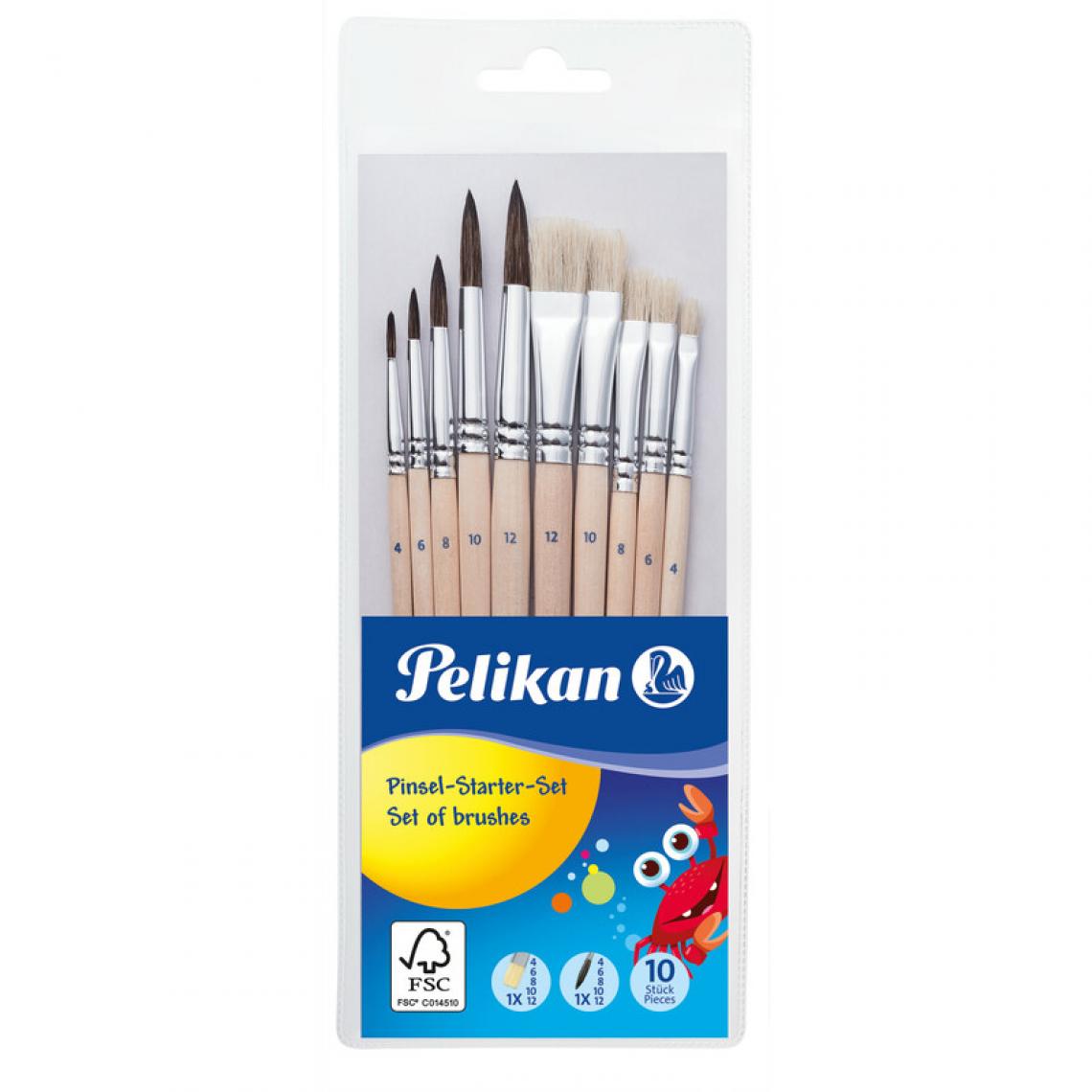 Pelikan - Pelikan Kit de démarrage de pinceaux, 10 pièces () - Outils et accessoires du peintre