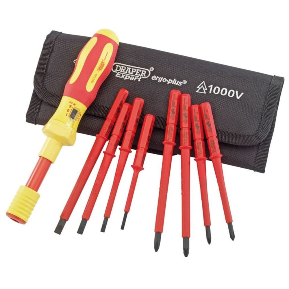 Draper Tools - Draper Tools Jeu de tournevis dynamométriques VDE neuf pièces 65372 - Coffrets outils
