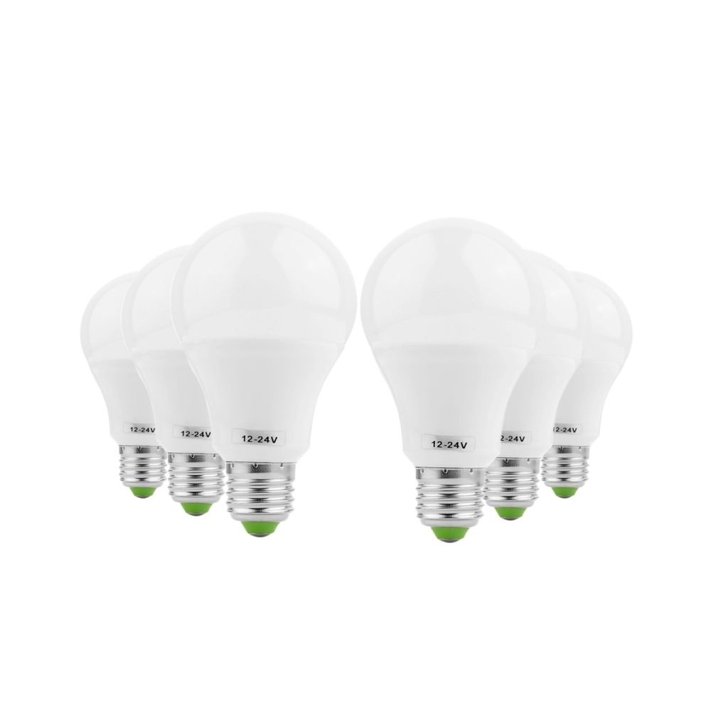Wewoo - Ampoule LED 6PCS E27 7W AC / DC 12-24V 14LEDs 5730SMD (Blanc froid) - Ampoules LED