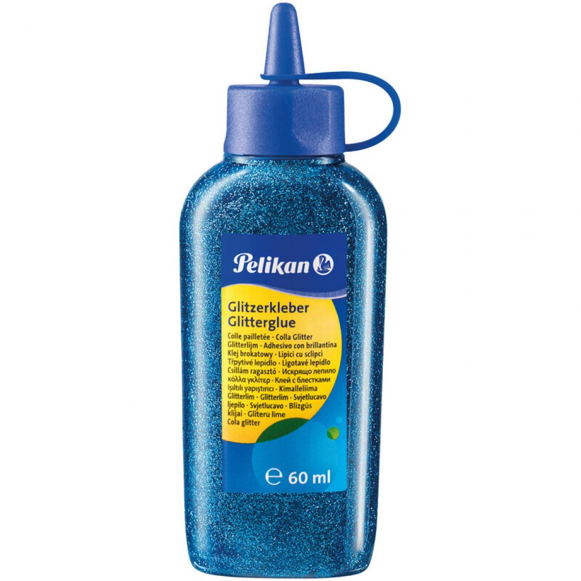 Pelikan - Pelikan Colle à paillettes, flacon 60 ml, bleu () - Colles et pistolets à colle