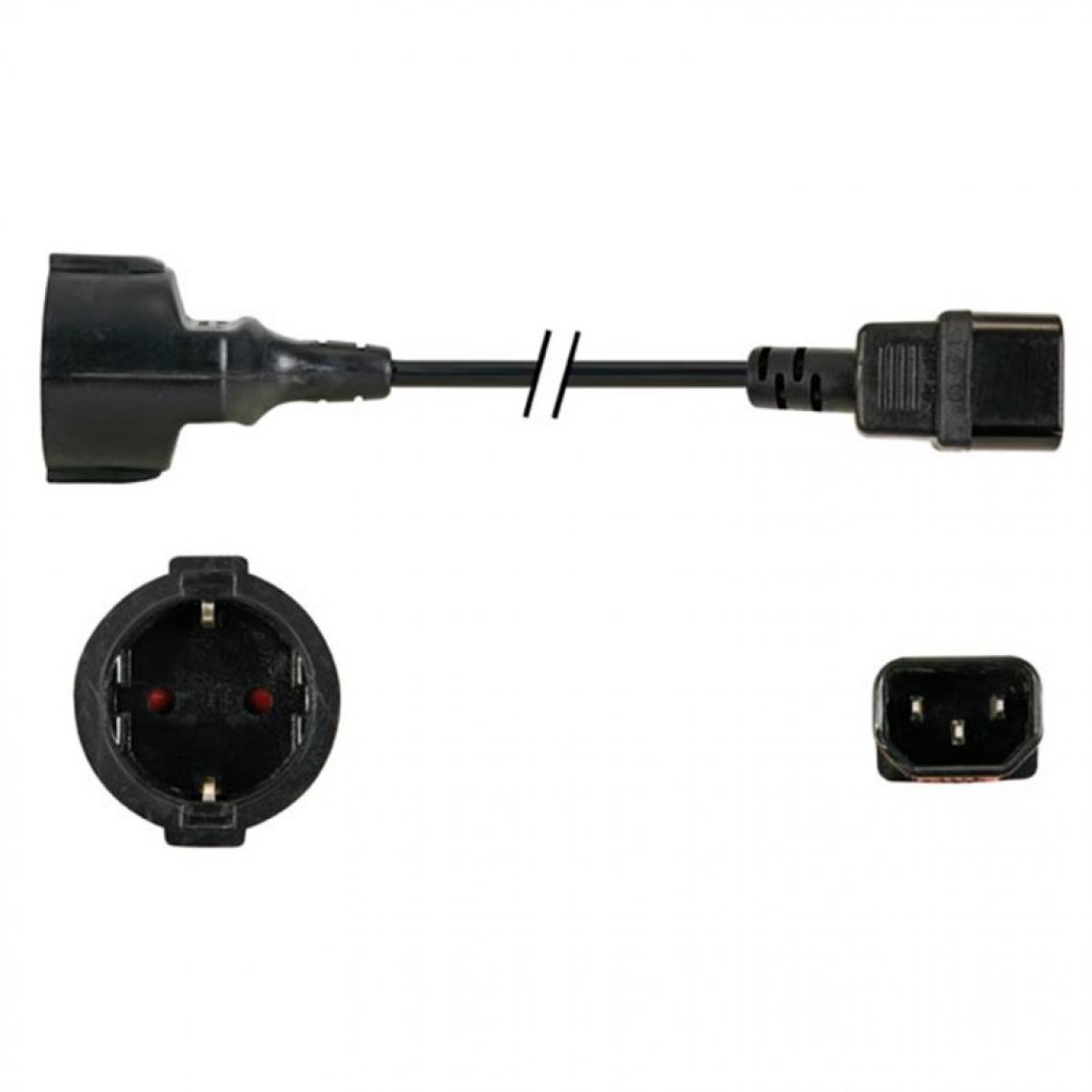 Perel - Power Cord L1.8M Black - Fils et câbles électriques