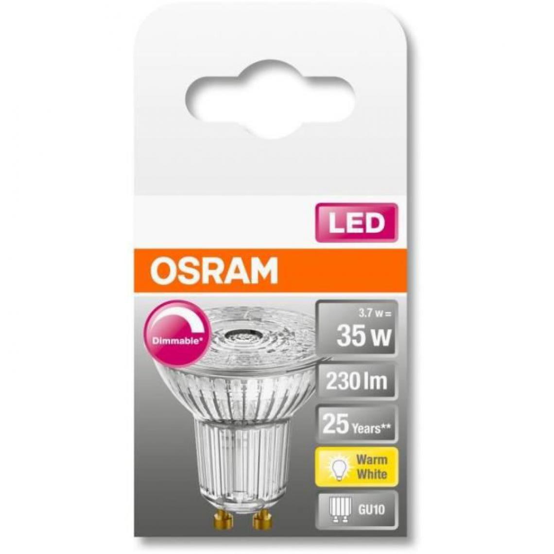 Osram - Spot PAR16 LED 36° verre variable 3.7W - Ampoules LED