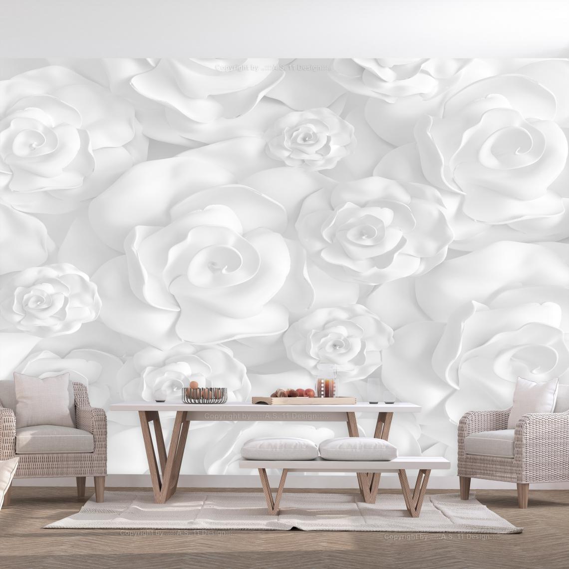Artgeist - Papier peint - Plaster Flowers 250x175 - Papier peint