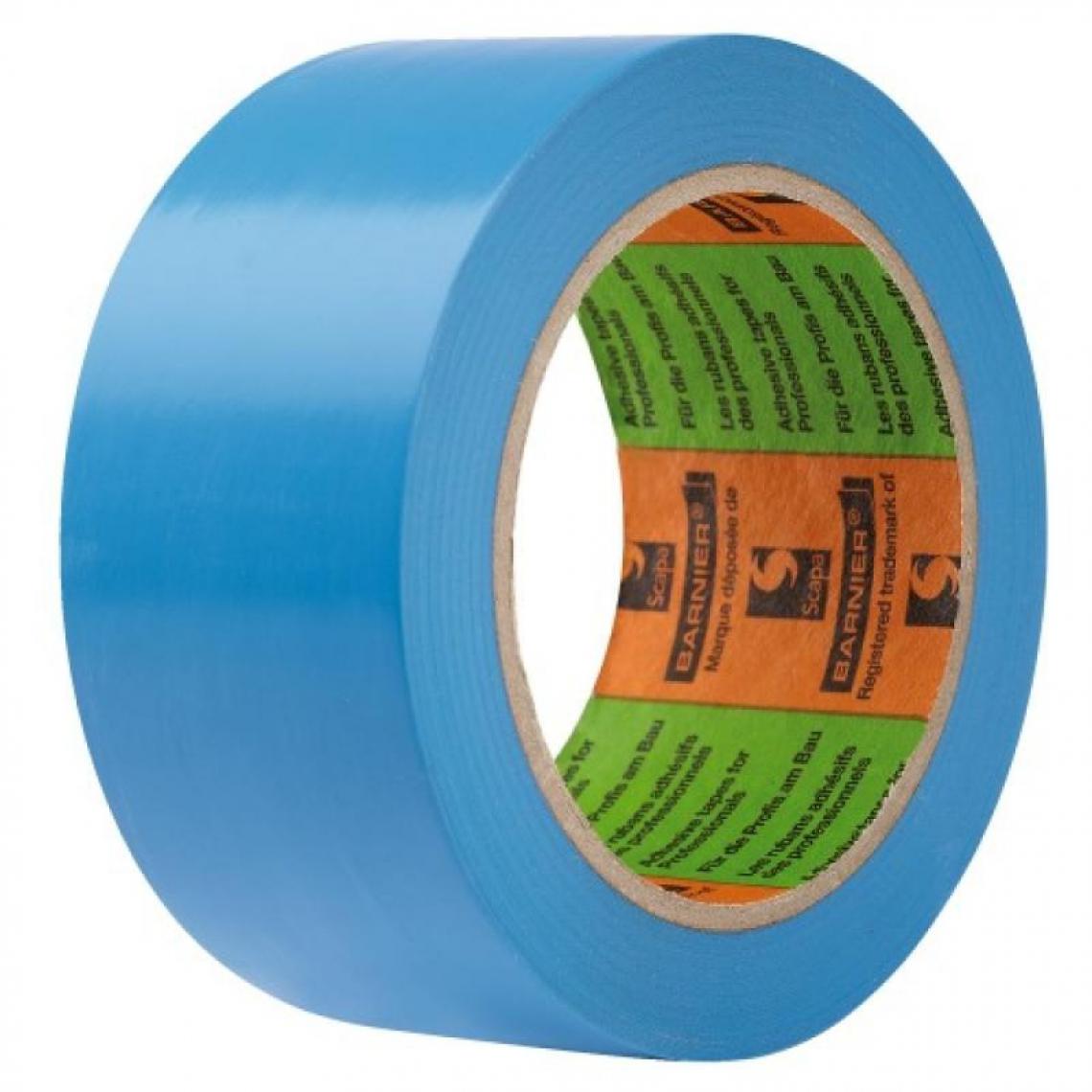 Barnier - Adhésif de protection longue durée vinyle plastifié 6097,support fragile coloris bleu, largeur 50 mm, longueur 33 m - Colle & adhésif