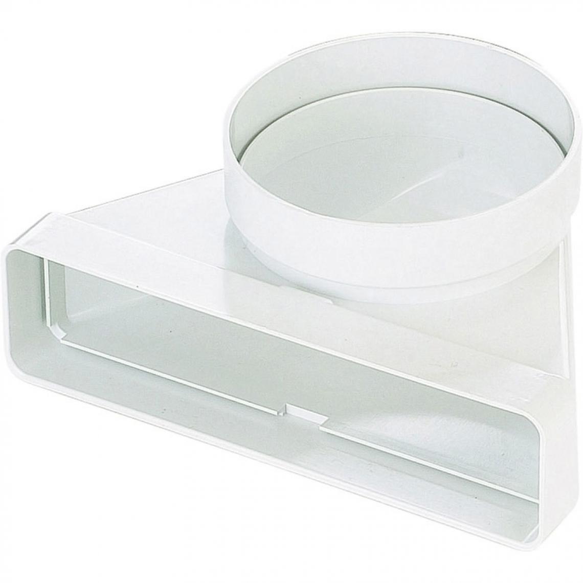 Unelvent - Coude mixte pvc - Décor : Blanc - Section : 55 x 220 mm - Matériau : PVC - UNELVENT - Grille d'aération