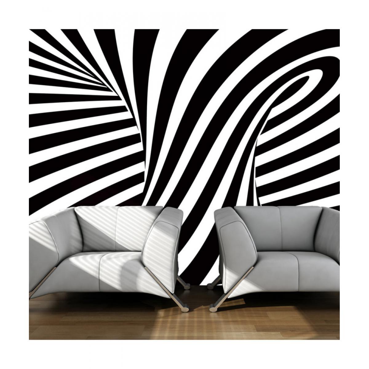 Artgeist - Papier peint - art optique: noir et blanc 250x193 - Papier peint