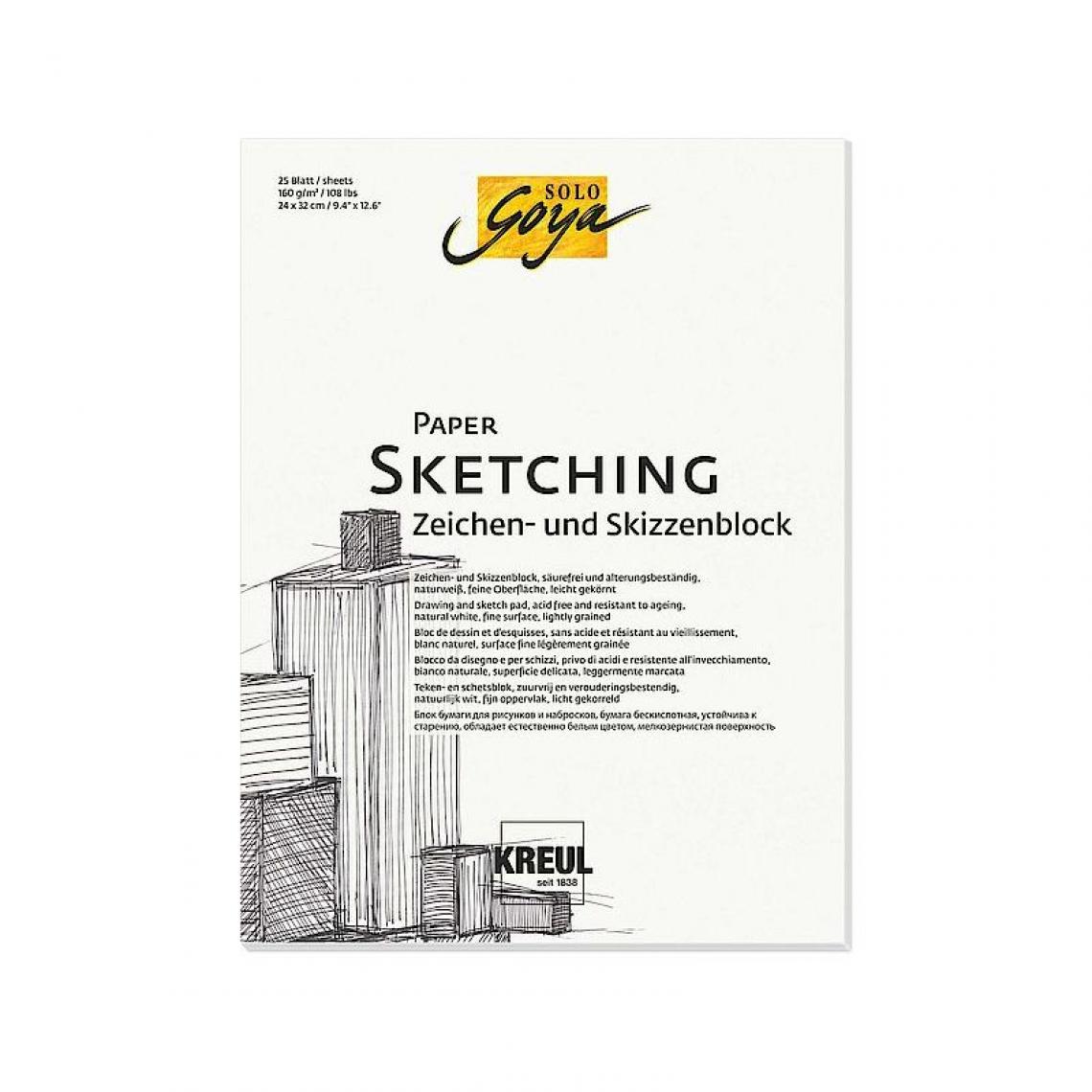 Kreul - KREUL Bloc artistes SOLO Goya Paper Sketching, 300 x 400 mm () - Outils et accessoires du peintre