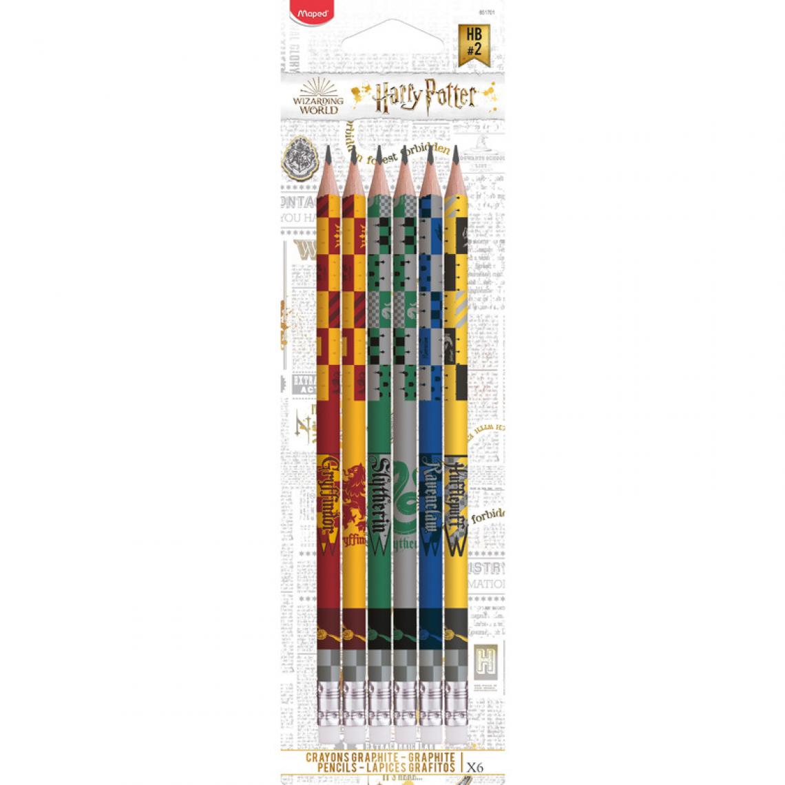 Maped - Maped Crayon à papier HARRY POTTER, avec gomme, blister de 6 () - Outils et accessoires du peintre
