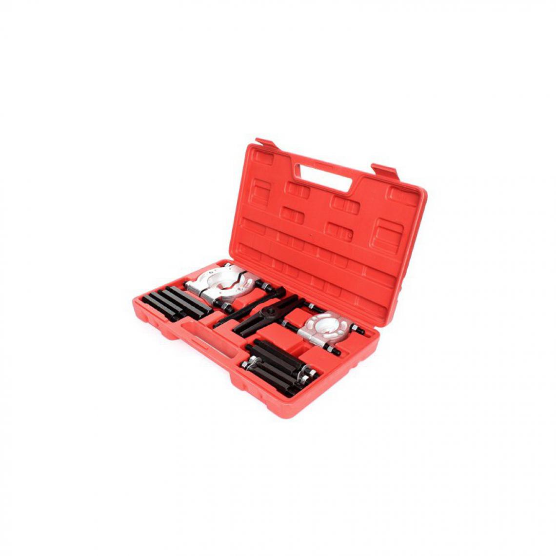 Hucoco - DCRAFT - Kit d'extracteurs de roulement - Kit avec mallette - Outil mécanique spécialisé - Rouge - Boulonneuse