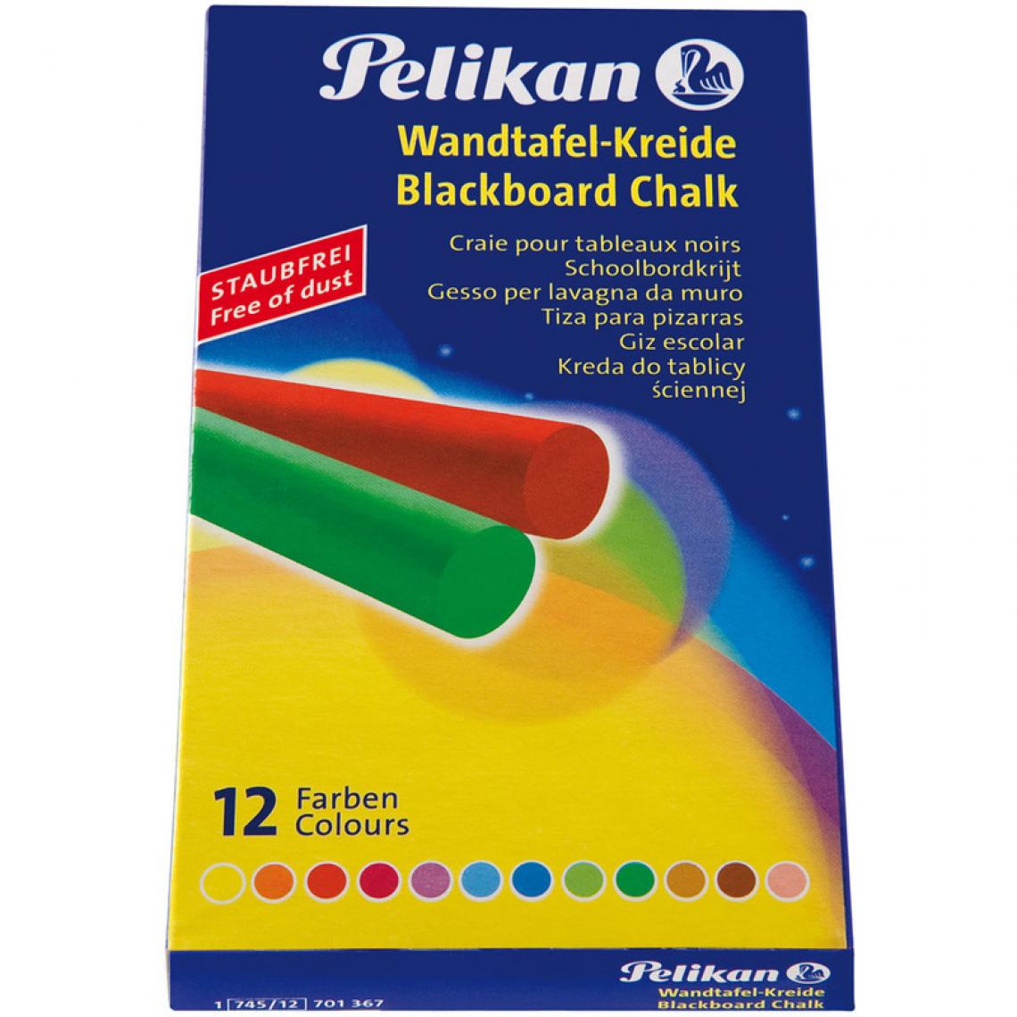 Pelikan - Pelikan Craie pour tableaux noirs 745/12, coloré, étui en () - Outils et accessoires du peintre