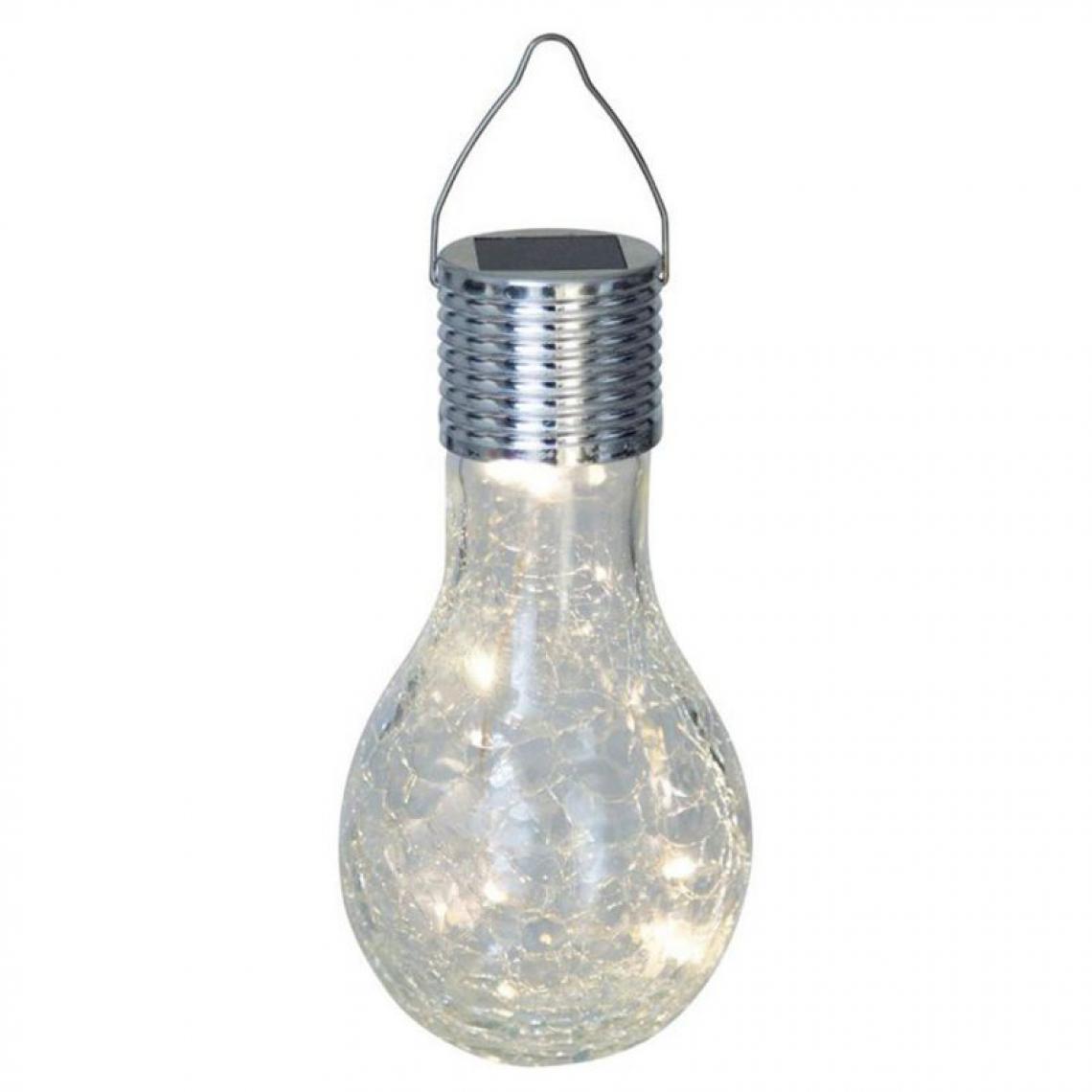 Pp No Name - Ampoule Solaire Craquelure 17cm Transparent - Ampoules LED