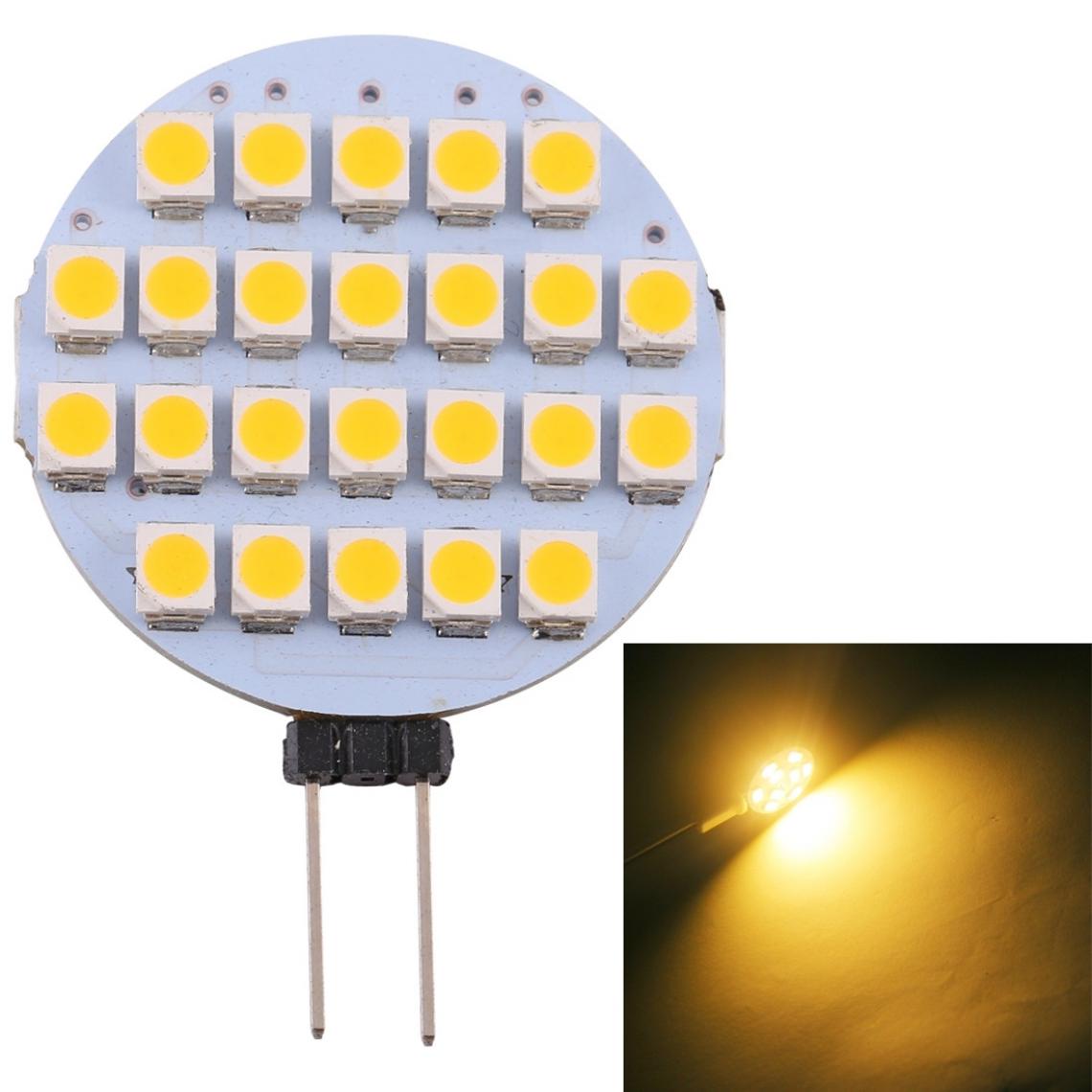Wewoo - G4 24 LED SMD 3528 168LM 2800-3200K Ampoule de lampe à culot à intensité variable à variableDC 12V blanc chaud - Ampoules LED