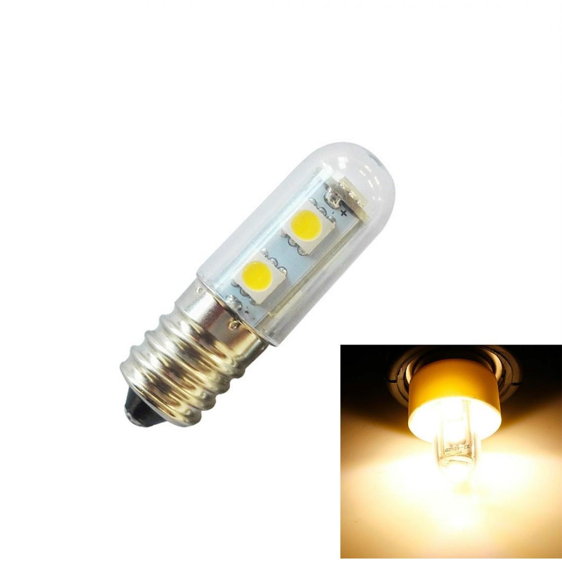Wewoo - E14 vis lumière LED ampoule de réfrigérateur 1W 220V AC 7 SMD 5050 ampères maison Warm White - Ampoules LED