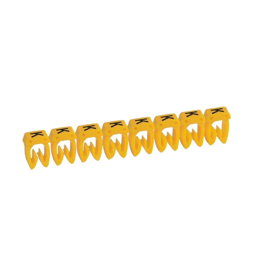 Legrand - repère pour fil de 0.5 à 1.5 mm2 - lettre k - couleur jaune - legrand cab 3 - Accessoires de câblage