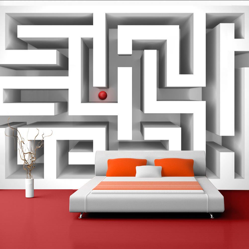 Bimago - Papier peint - Ice labyrinth - Décoration, image, art | Abstractions | Moderne | - Papier peint