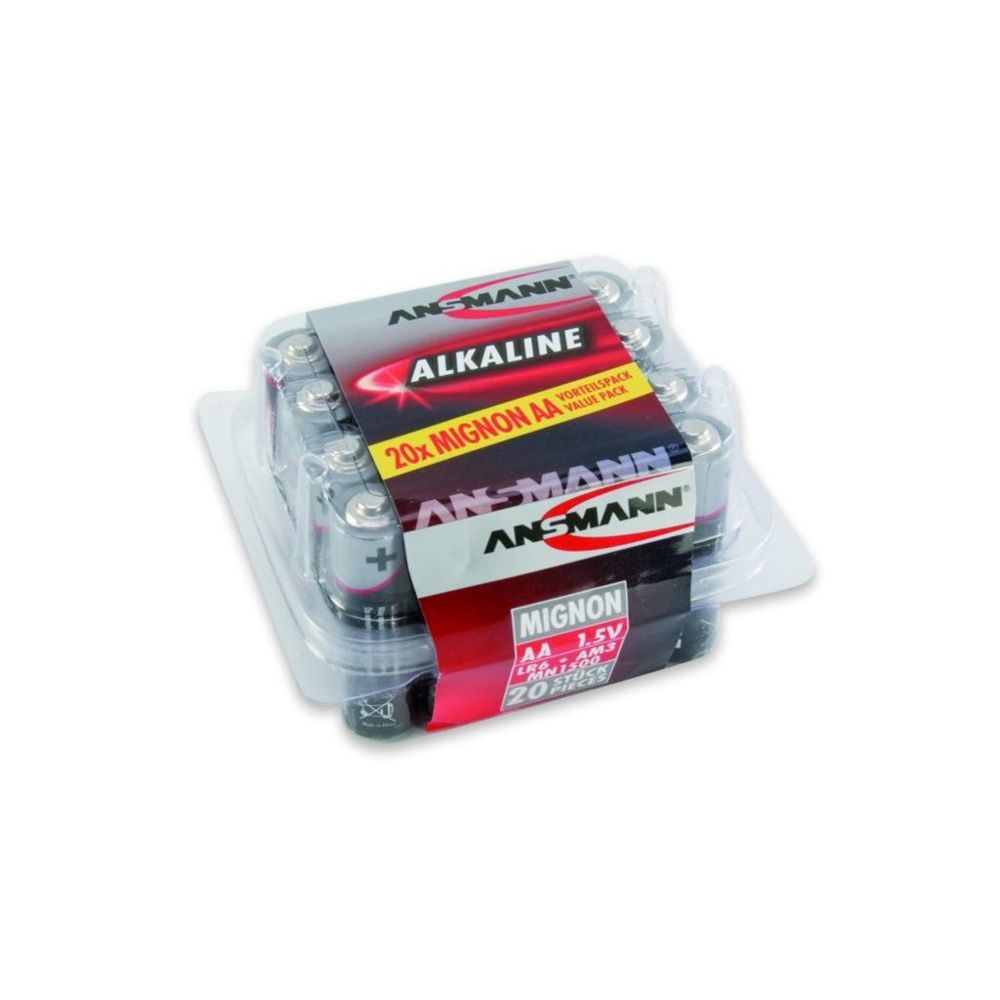 marque generique - Pack de 20 piles alcaline Ansmann Mignon AA - Piles rechargeables