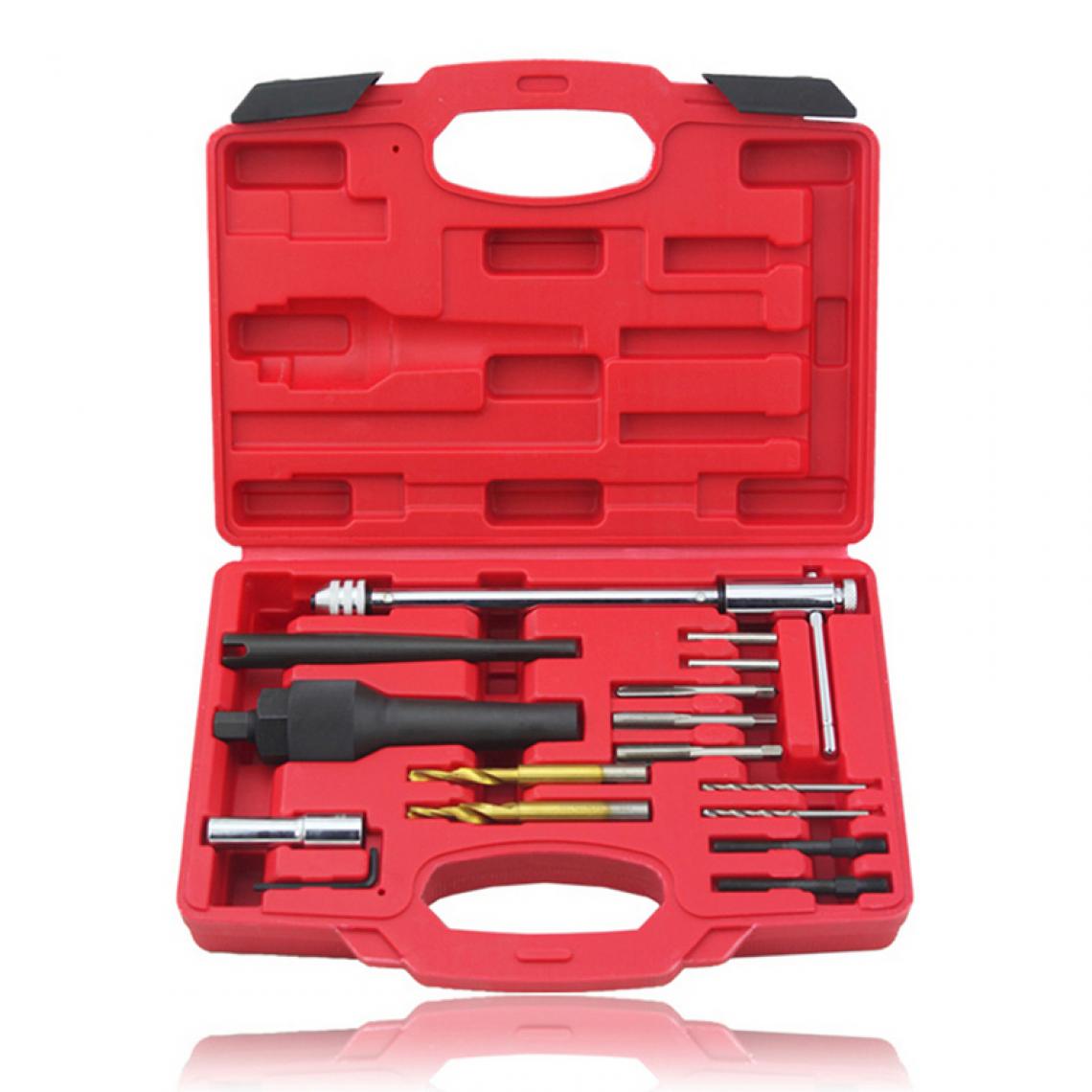 Einfeben - 16 pcs Kit d'outils d'extraction bougie de préchauffage - Coffrets outils