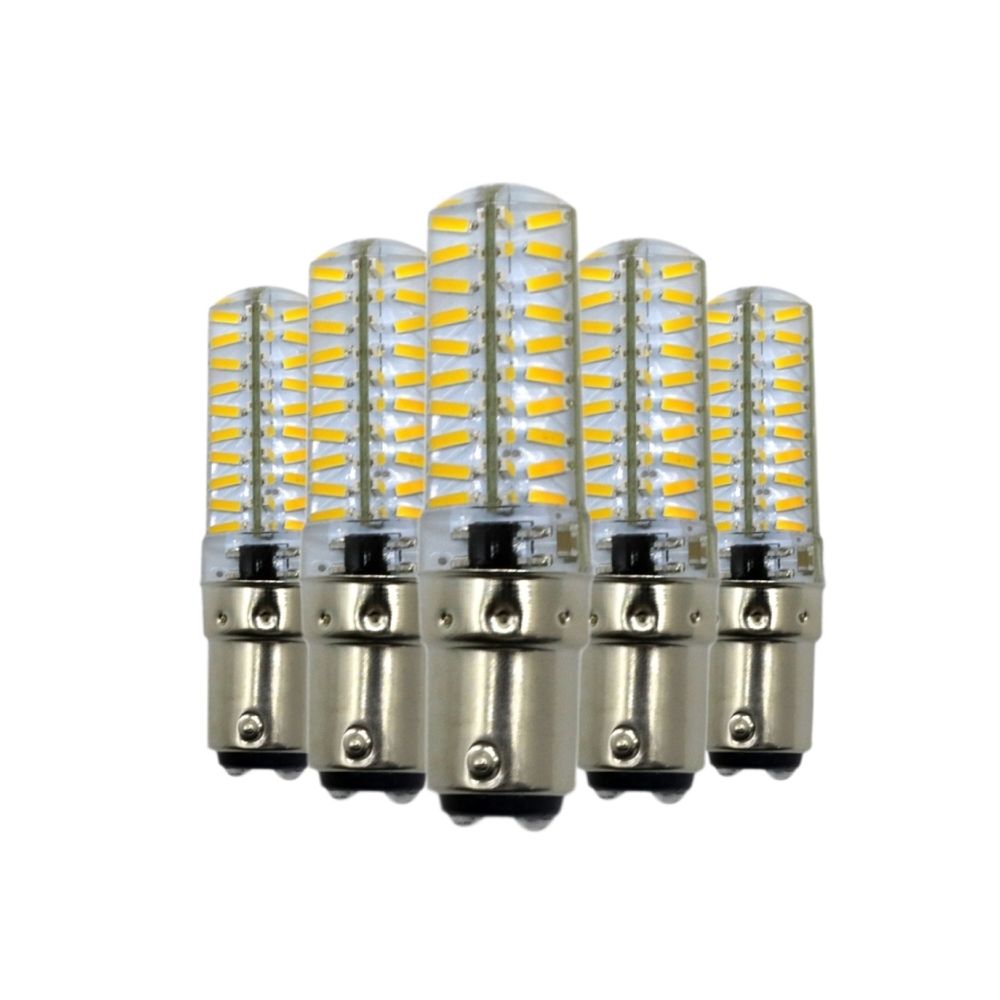 Wewoo - Ampoule LED SMD 4014 5PCS BA15D 5W 80LEDs SMD 4014 lampe de silicone à économie d'énergie (blanc froid) - Ampoules LED