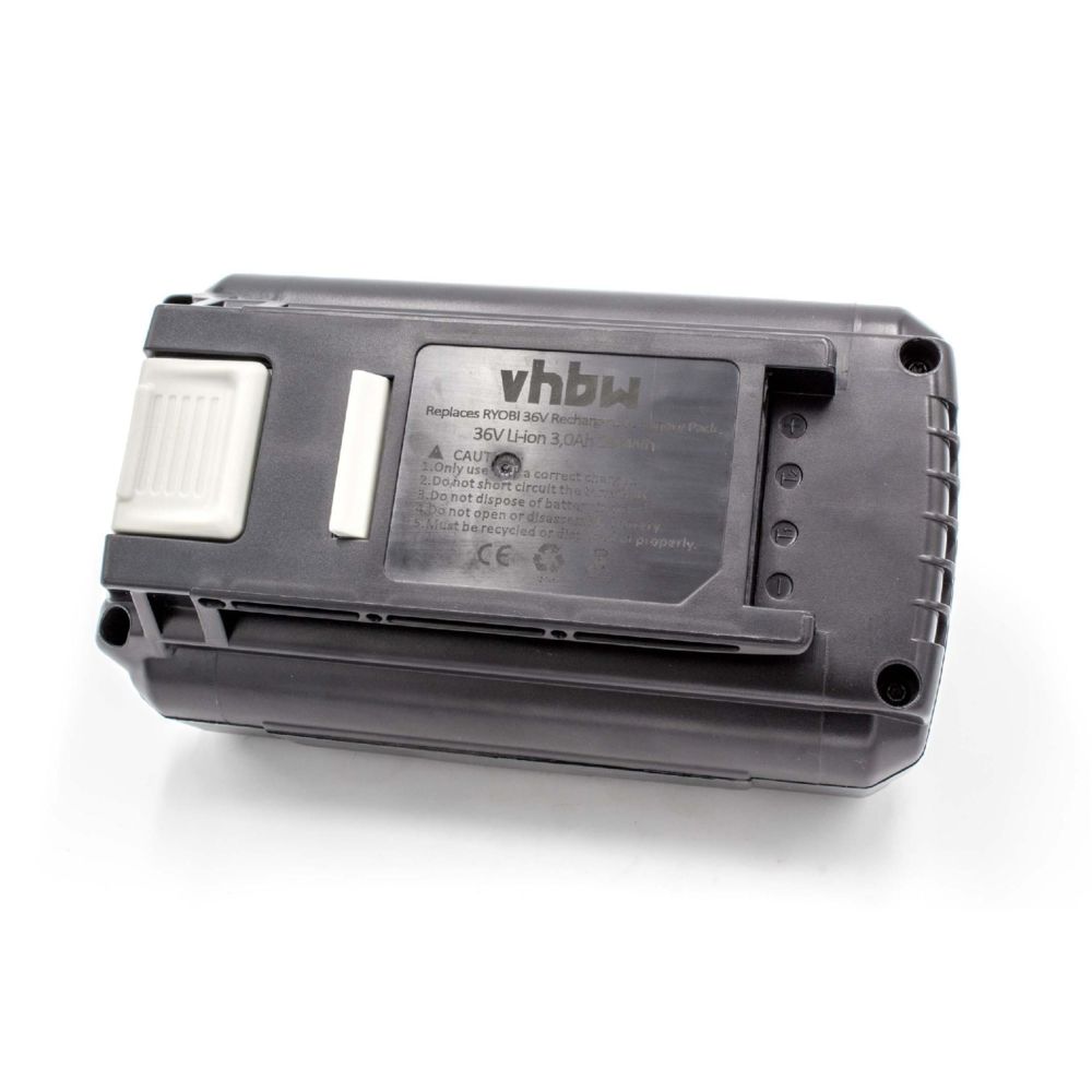 Vhbw - vhbw Li-Ion batterie 3000mAh (36V) pour outil électrique outil Powertools Tools Ryobi RBC36X20B, RBC36X26B, RBL36B, RBL36JB, RBV36B, RCS36 - Clouterie