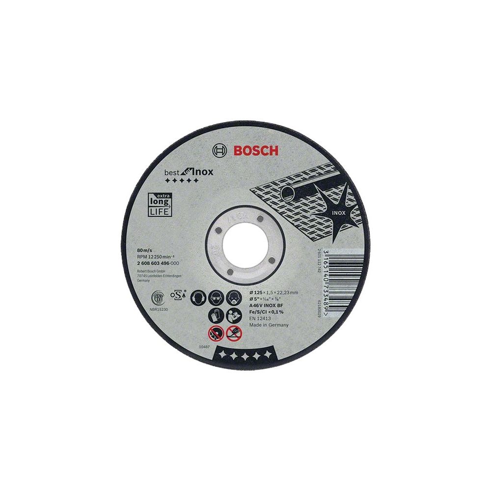 Bosch - Disque à tronçonner pour inox à moyeu plat Ø230mm 2608603500 - Accessoires sciage, tronçonnage