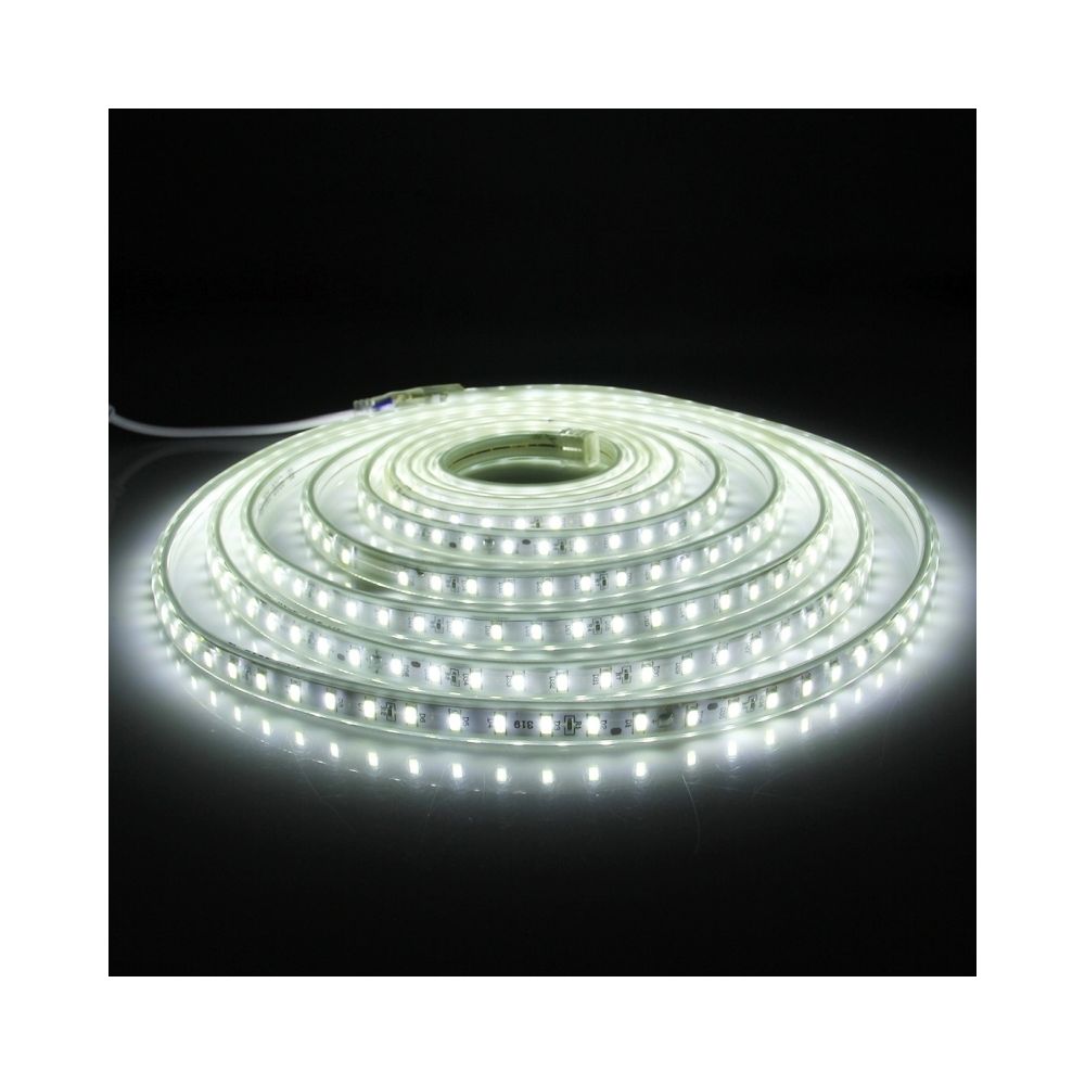 Wewoo - Ruban LED Waterproof 360 LEDs SMD 5730 Boîtier étanche IP65 bande de lumière avec prise de courant, 72 / m, longueur: 5 m, AC 220V blanche - Ruban LED