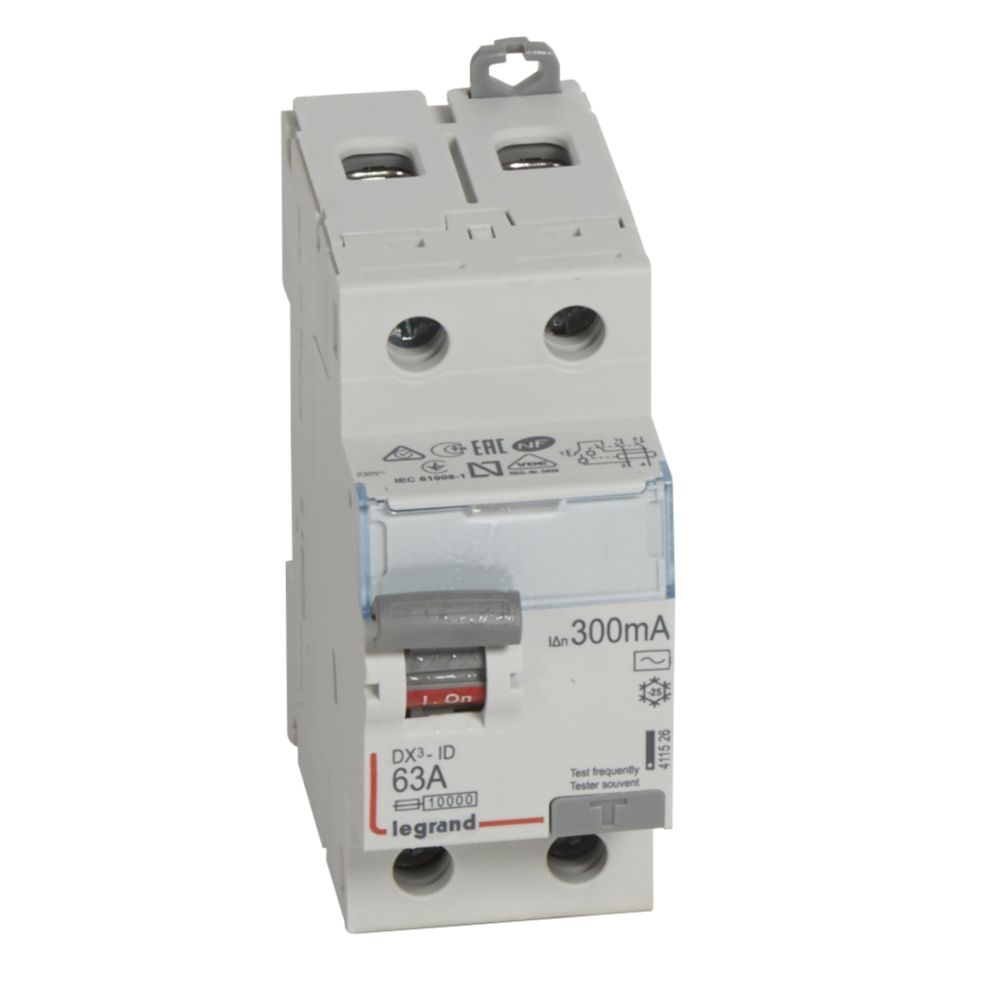 Legrand - interrupteur différentiel legrand dx3 63a 300ma 2 poles type ac - vis / vis - Interrupteurs différentiels