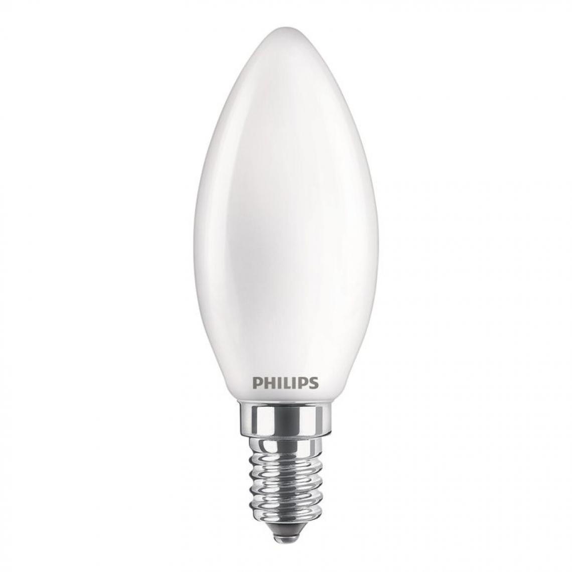 Philips - PHILIPS LED Classic 40W Flamme E14 Blanc Chaud Dépolie Non Dimmable Lot de 2 - Ampoules LED