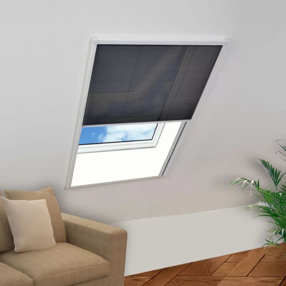 Vidaxl - Moustiquaire plissée pour fenêtre Aluminium 80 x 120 cm | Blanc - Moustiquaire Fenêtre